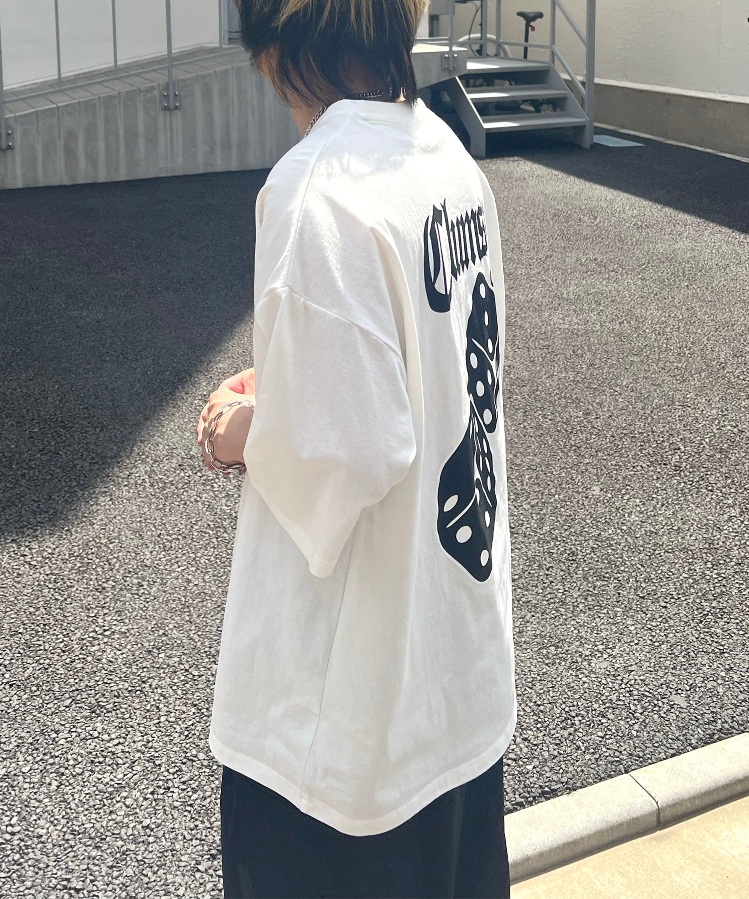 25SS 8ボール / ダイス / クラウン バックプリント ワンポイント ビッグシルエットTシャツ