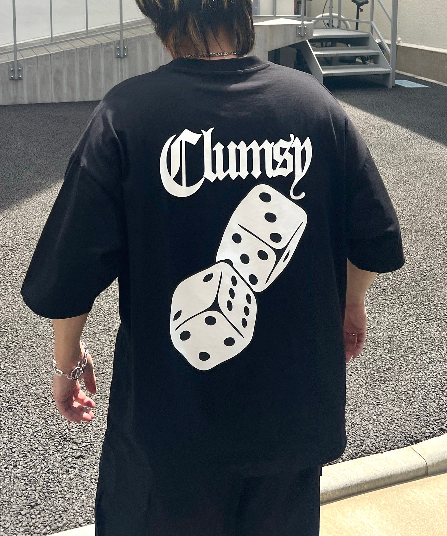 25SS 8ボール / ダイス / クラウン バックプリント ワンポイント ビッグシルエットTシャツ