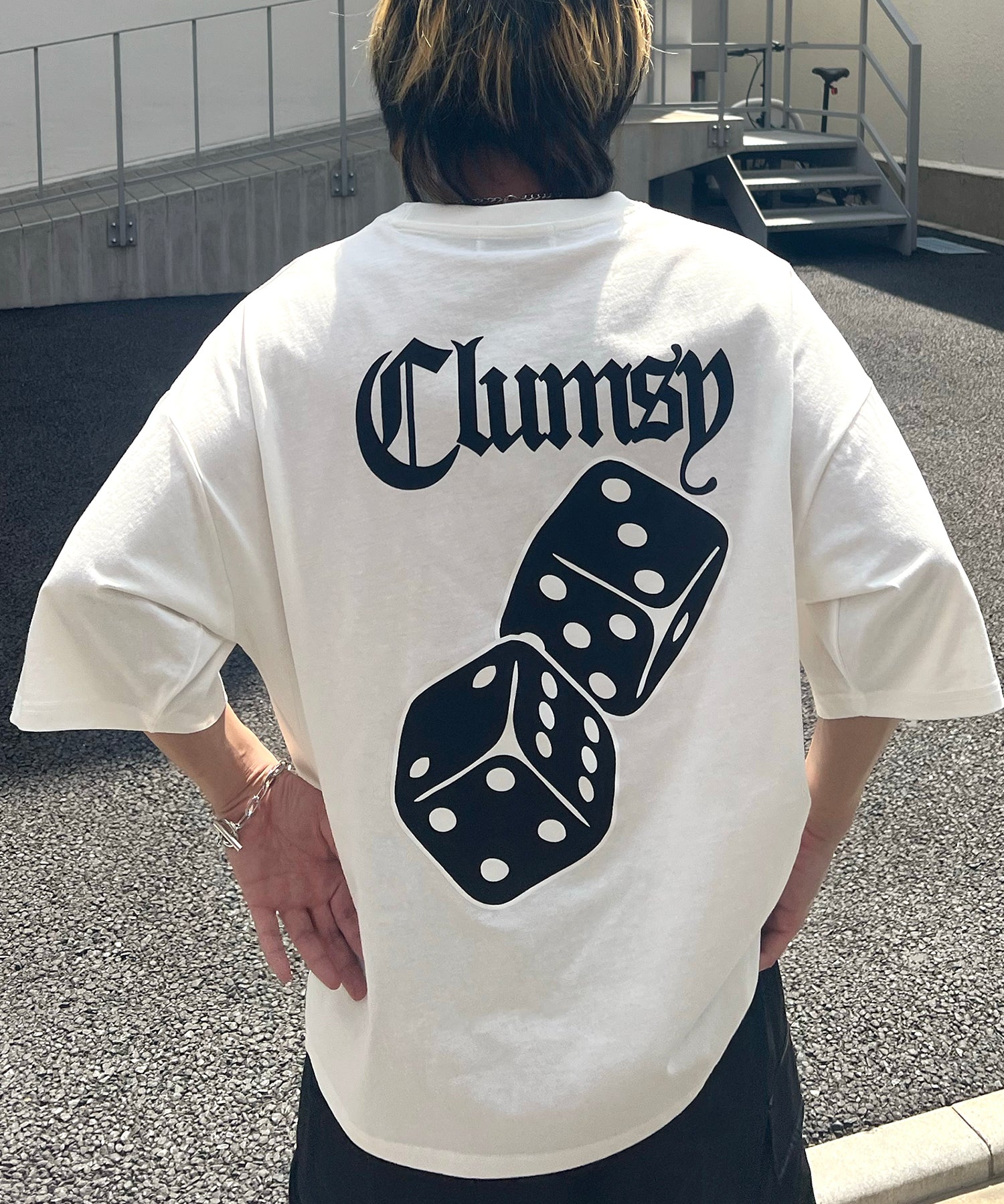 25SS 8ボール / ダイス / クラウン バックプリント ワンポイント ビッグシルエットTシャツ