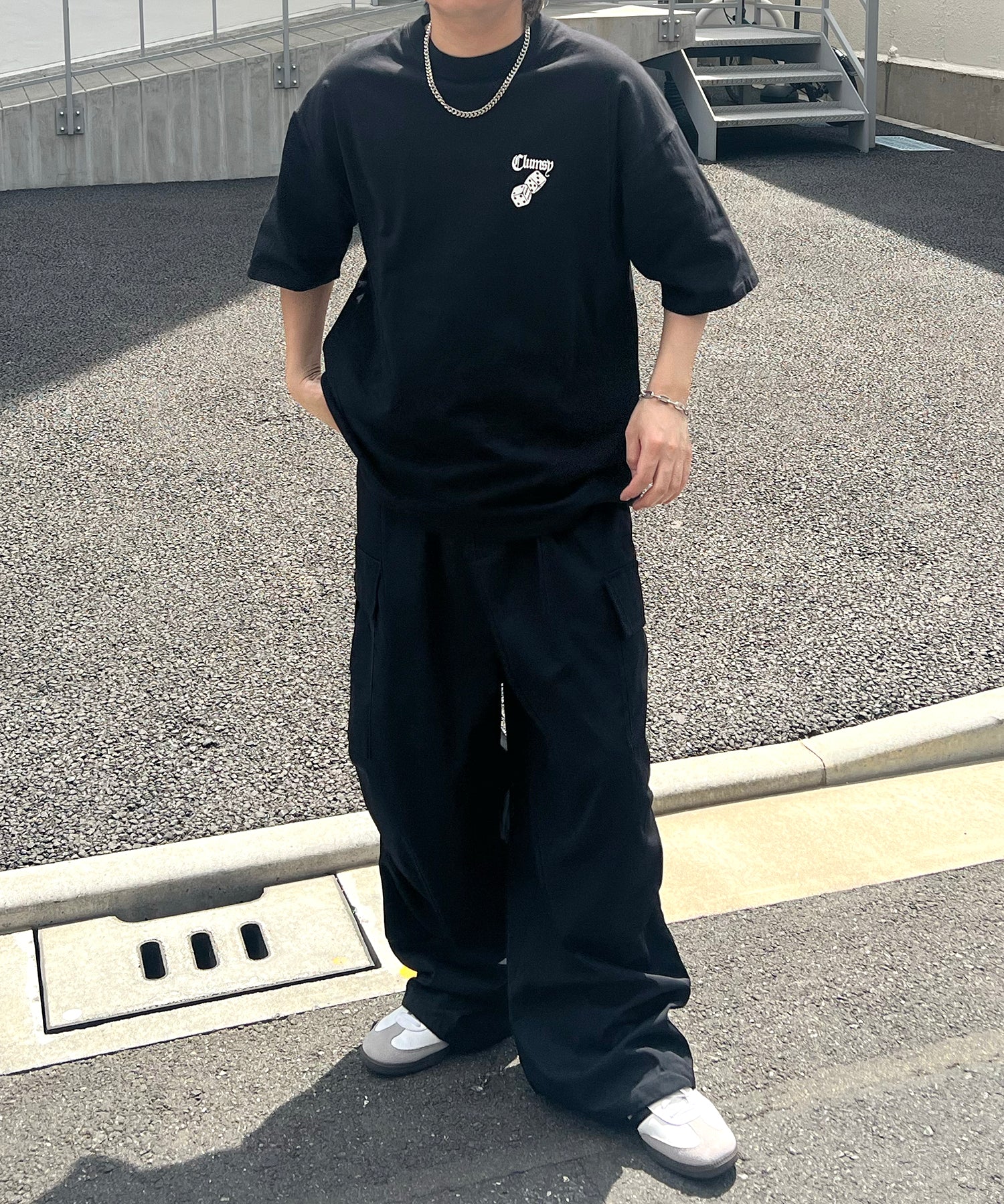 25SS 8ボール / ダイス / クラウン バックプリント ワンポイント ビッグシルエットTシャツ