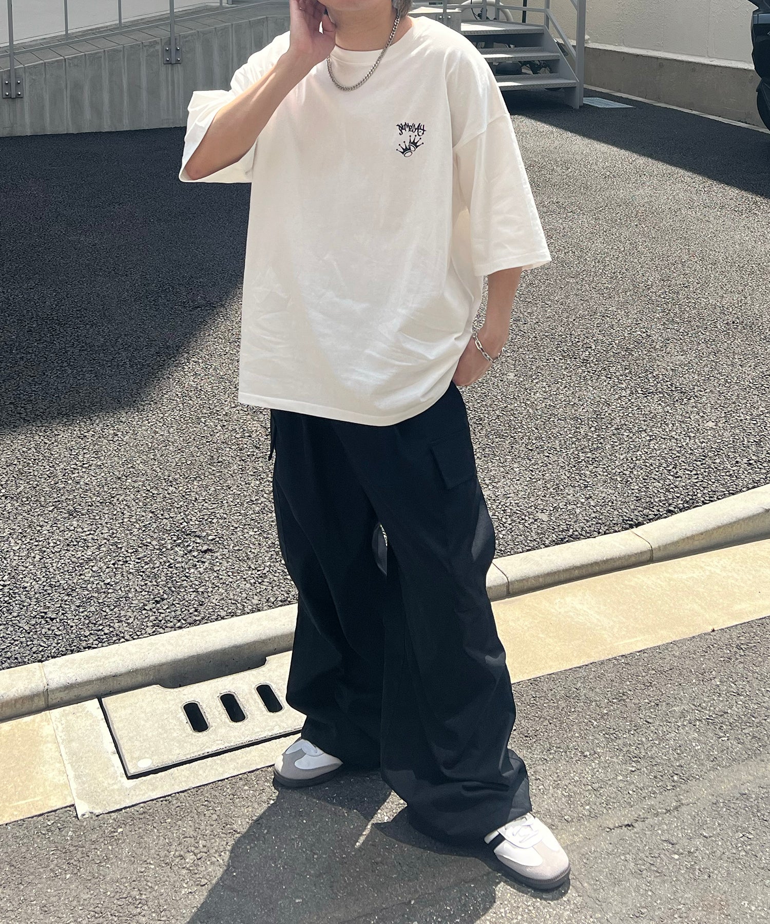 25SS 8ボール / ダイス / クラウン バックプリント ワンポイント ビッグシルエットTシャツ