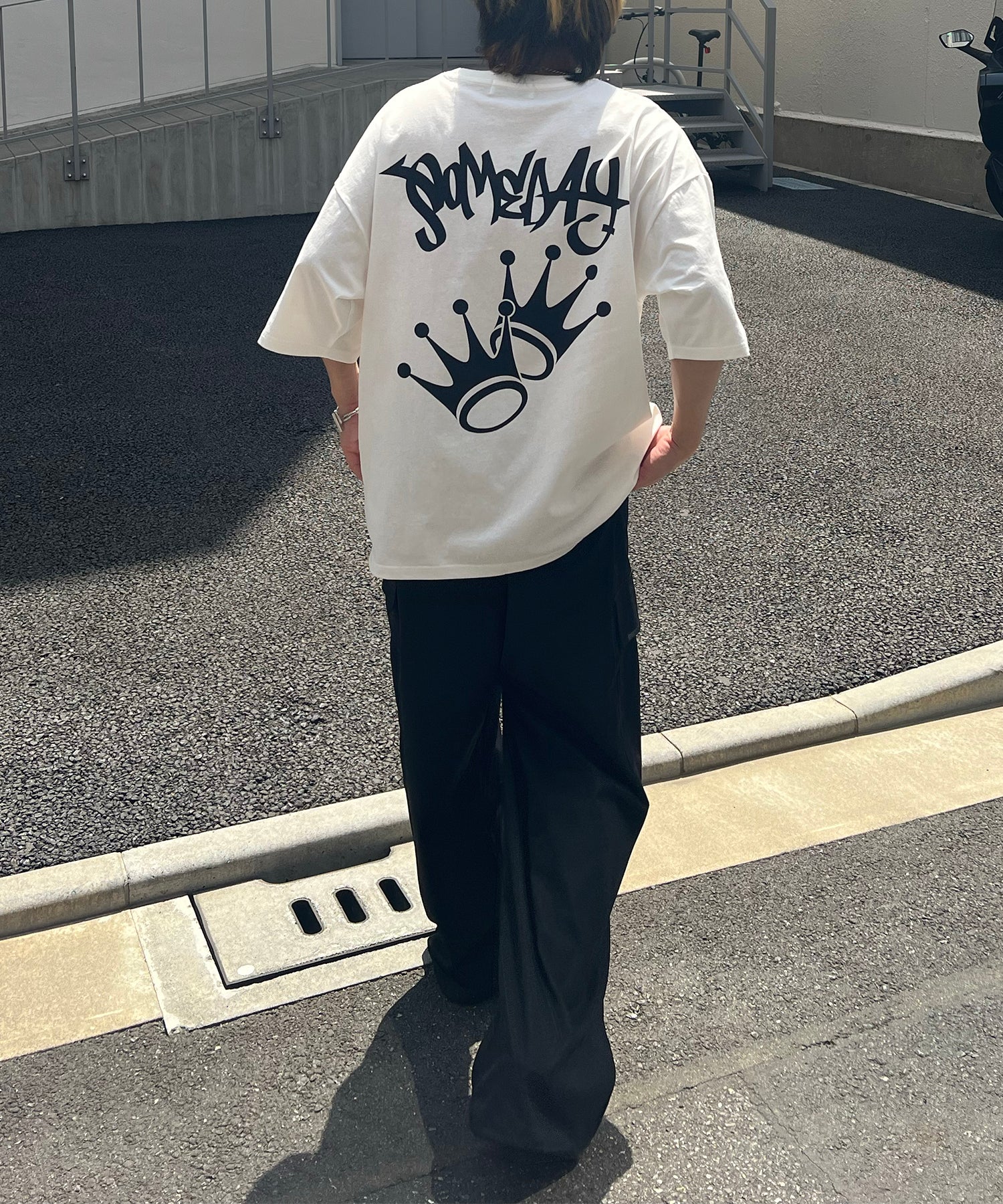 25SS 8ボール / ダイス / クラウン バックプリント ワンポイント ビッグシルエットTシャツ