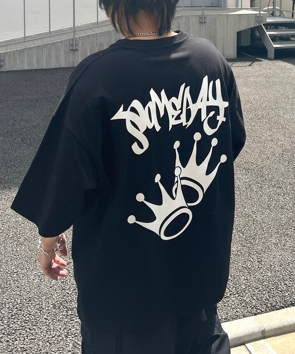 25SS 8ボール / ダイス / クラウン バックプリント ワンポイント ビッグシルエットTシャツ