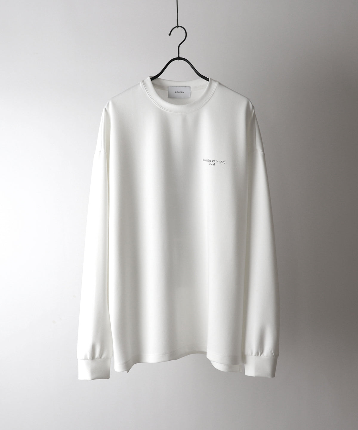 ドレープトロミ オーバーサイズ ワンポイント バックプリント ビッグシルエット ダンボールニット プルオーバースウェット