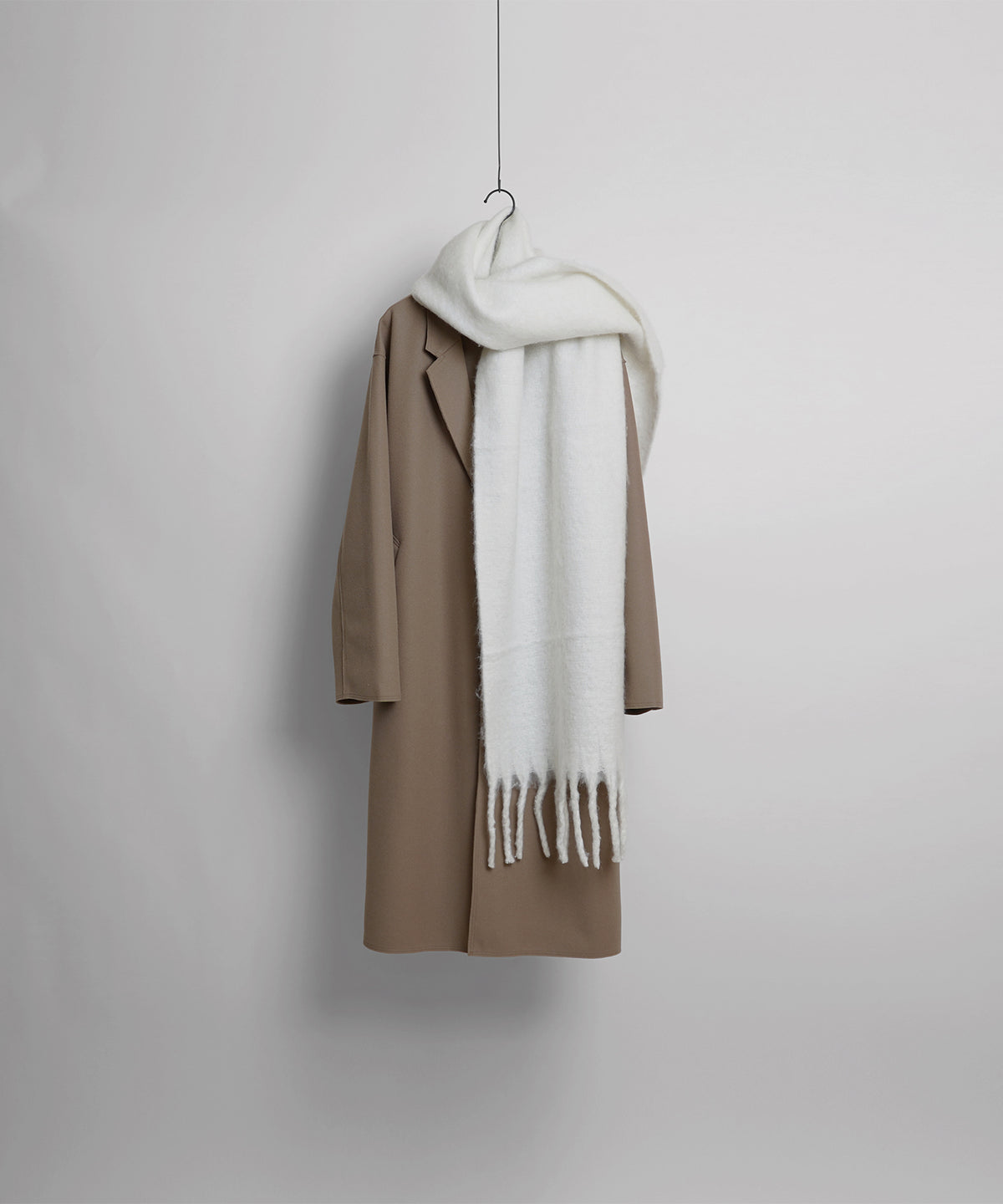 【新色追加】ベーシック ボリュームフリンジ大判マフラー