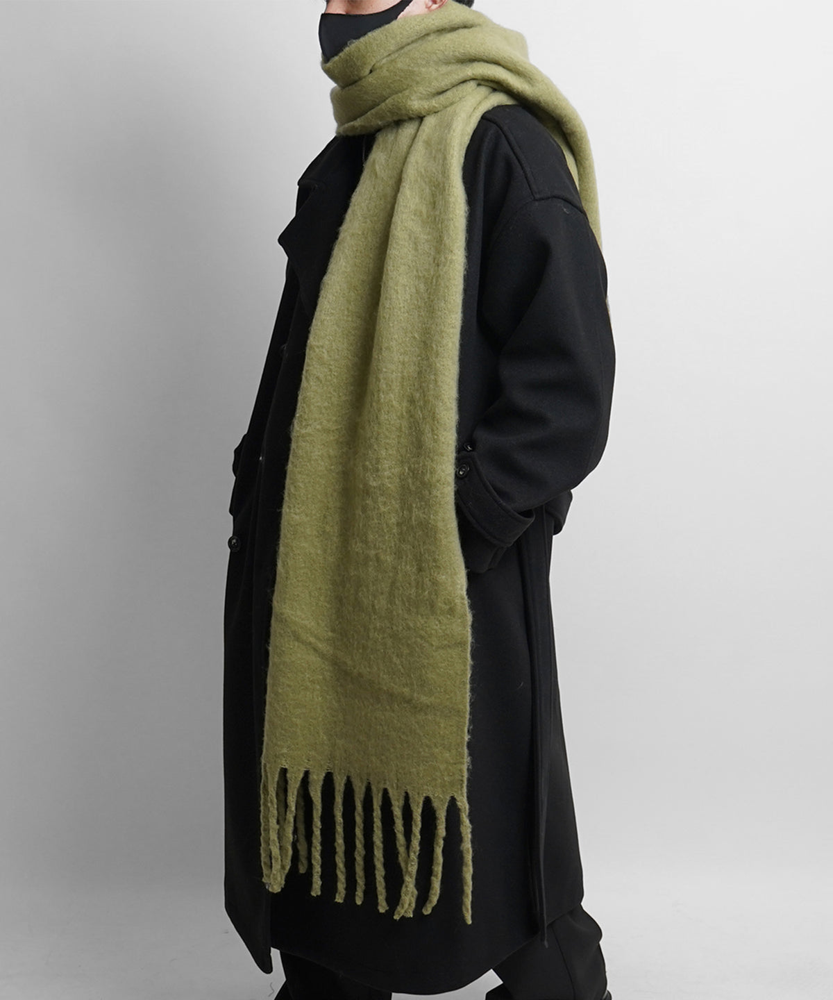 【新色追加】ベーシック ボリュームフリンジ大判マフラー