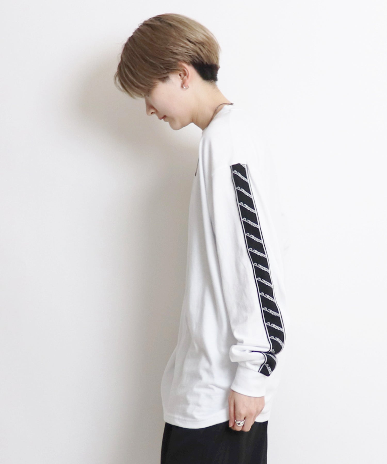 【Kappa/カッパ】別注 袖テープ 刺繍ロゴ ビッグシルエットロンT
