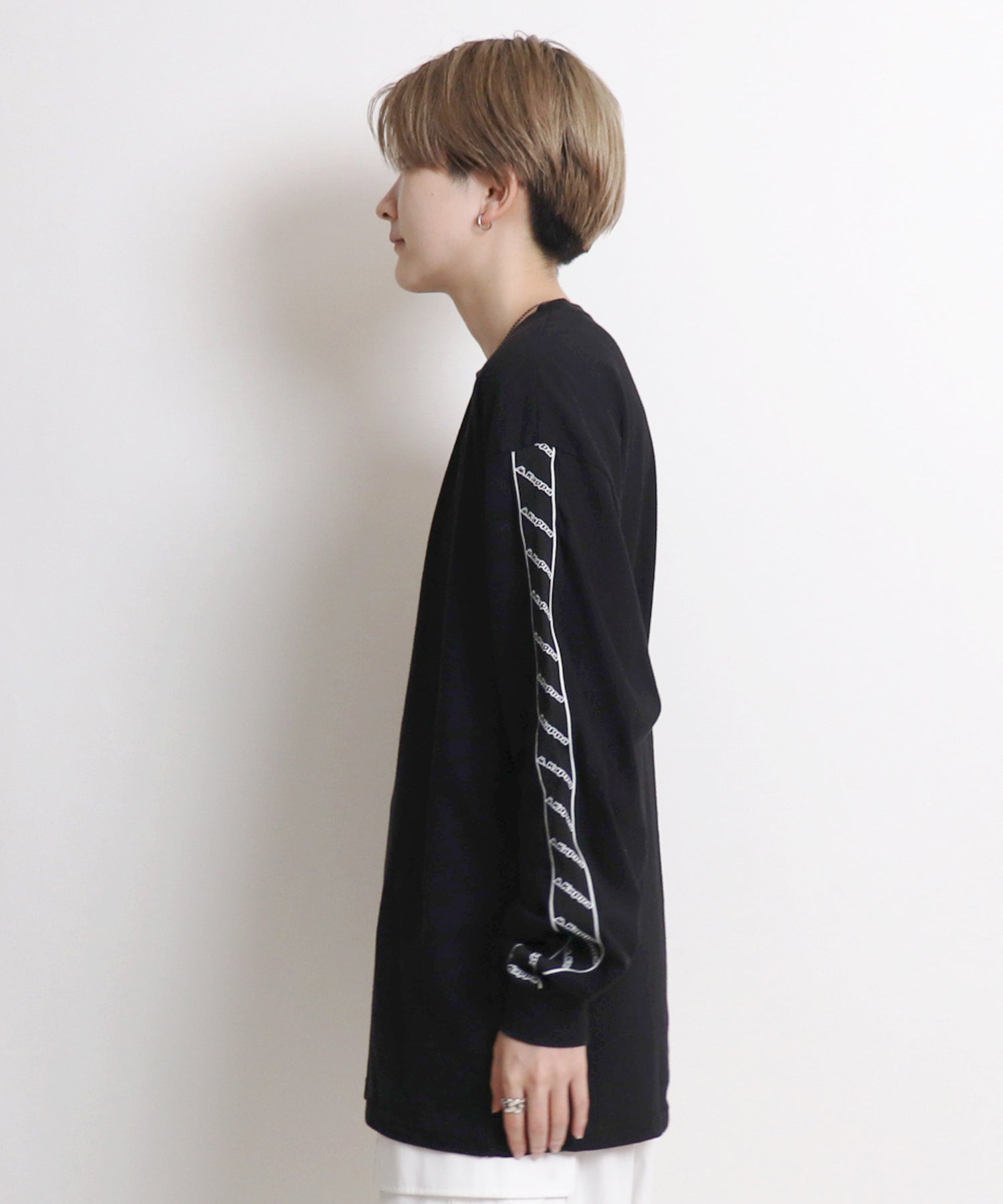 【Kappa/カッパ】別注 袖テープ 刺繍ロゴ ビッグシルエットロンT
