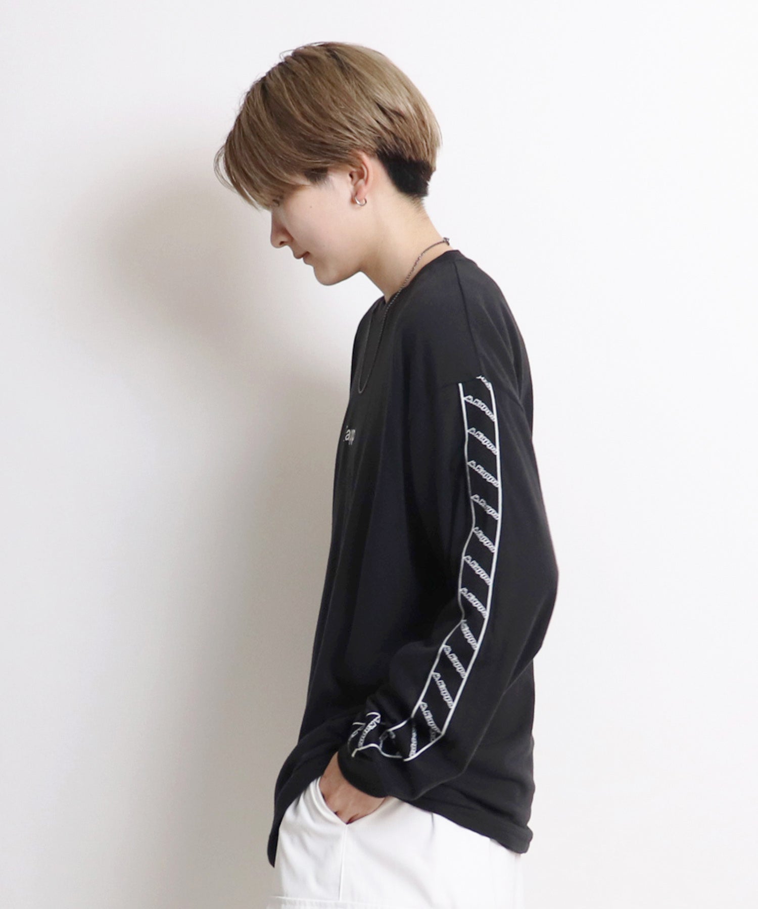 【Kappa/カッパ】別注 袖テープ 刺繍ロゴ ビッグシルエットロンT