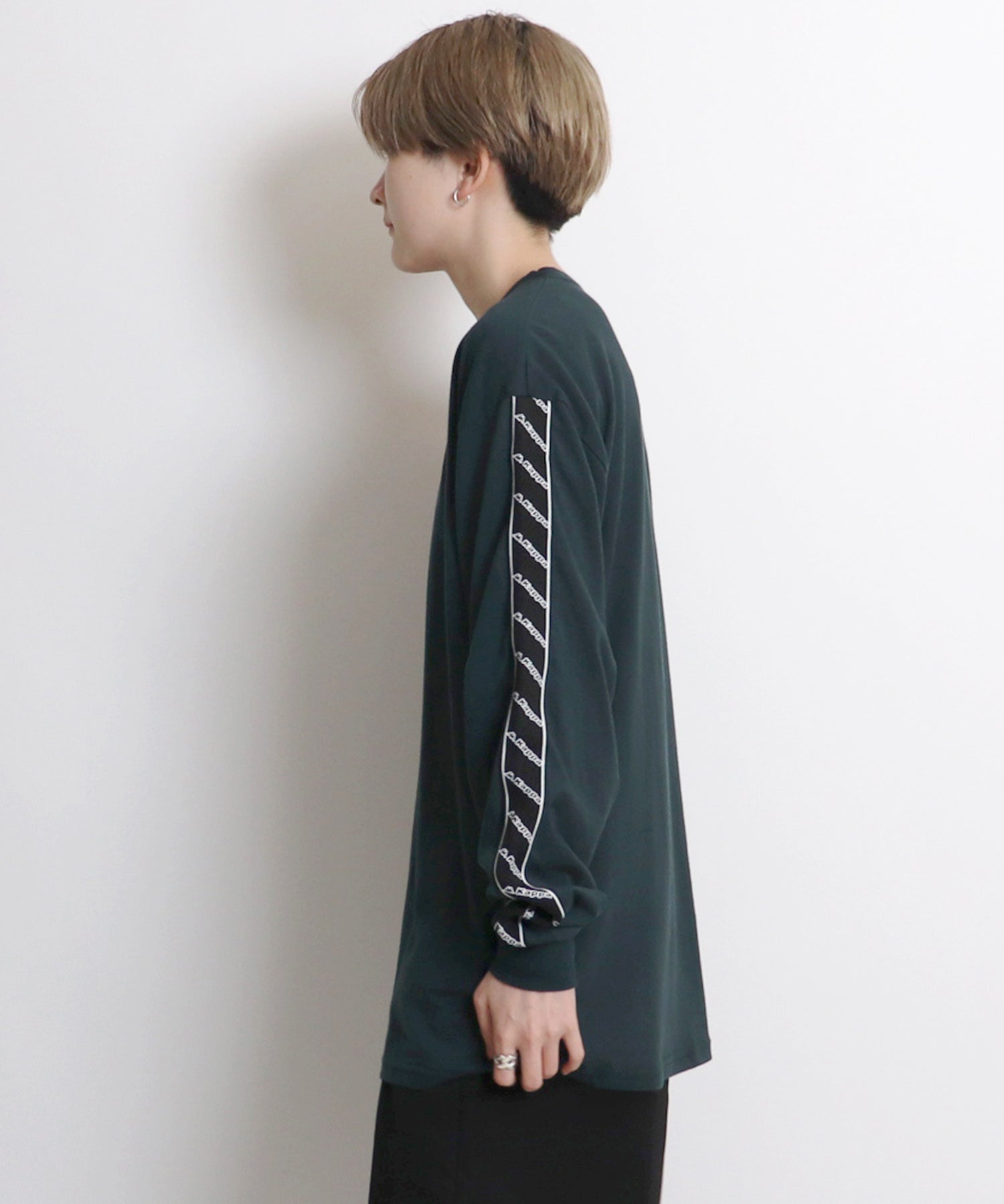 【Kappa/カッパ】別注 袖テープ 刺繍ロゴ ビッグシルエットロンT