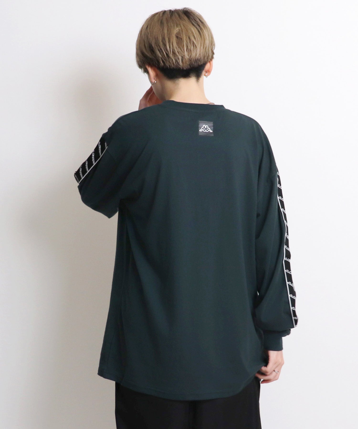 【Kappa/カッパ】別注 袖テープ 刺繍ロゴ ビッグシルエットロンT