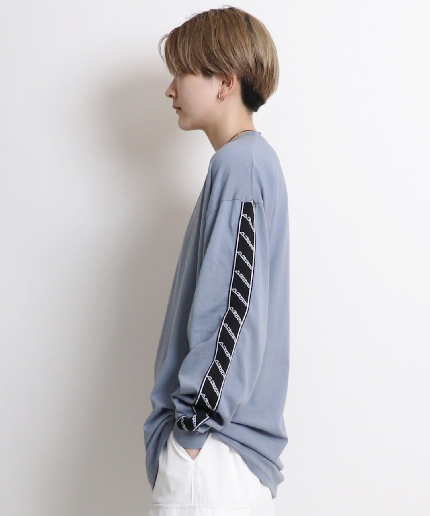 【Kappa/カッパ】別注 袖テープ 刺繍ロゴ ビッグシルエットロンT