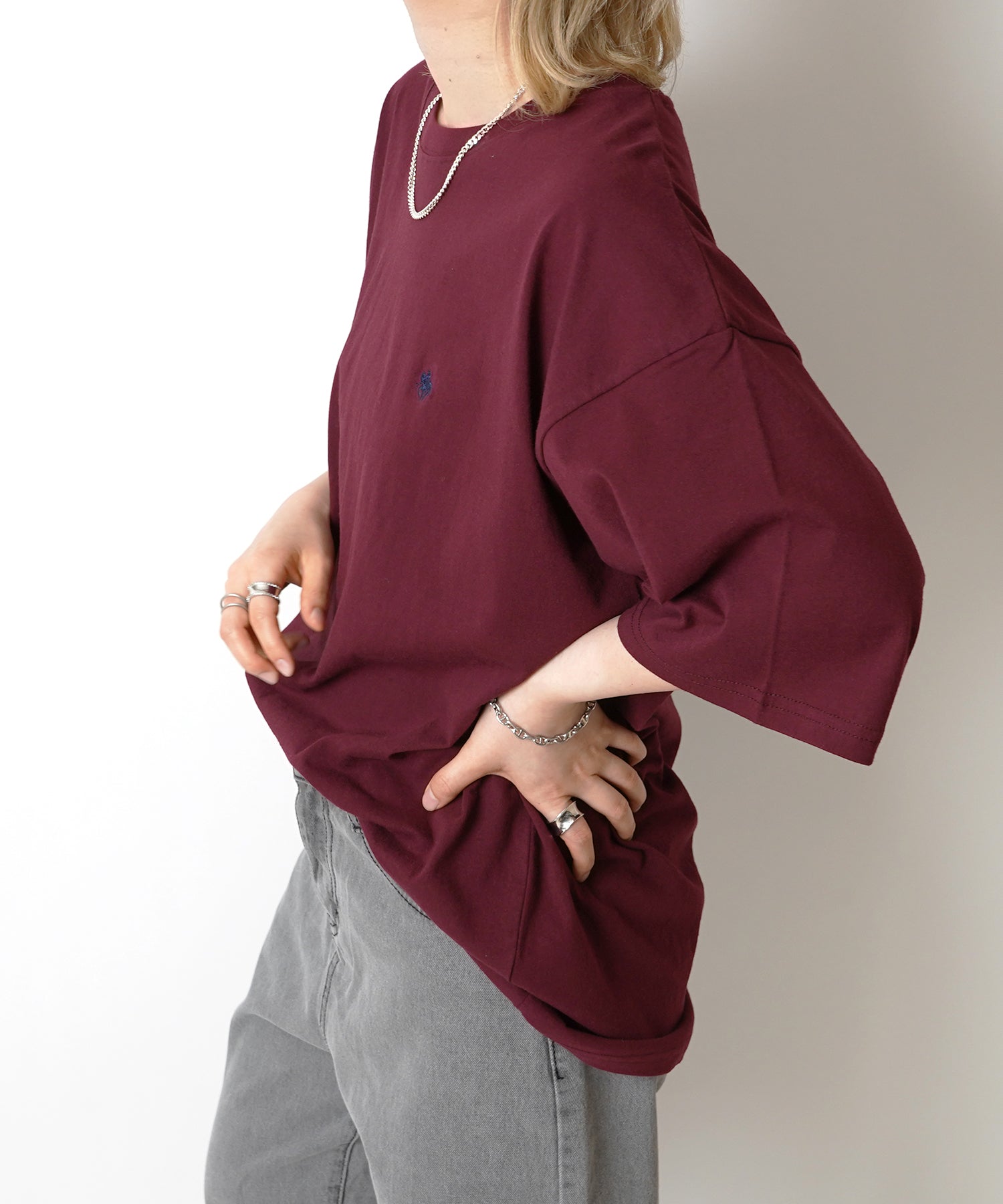 【POLO BCS】別注 ワンポイント刺繍 ベーシック  ビッグシルエット半袖Tシャツ