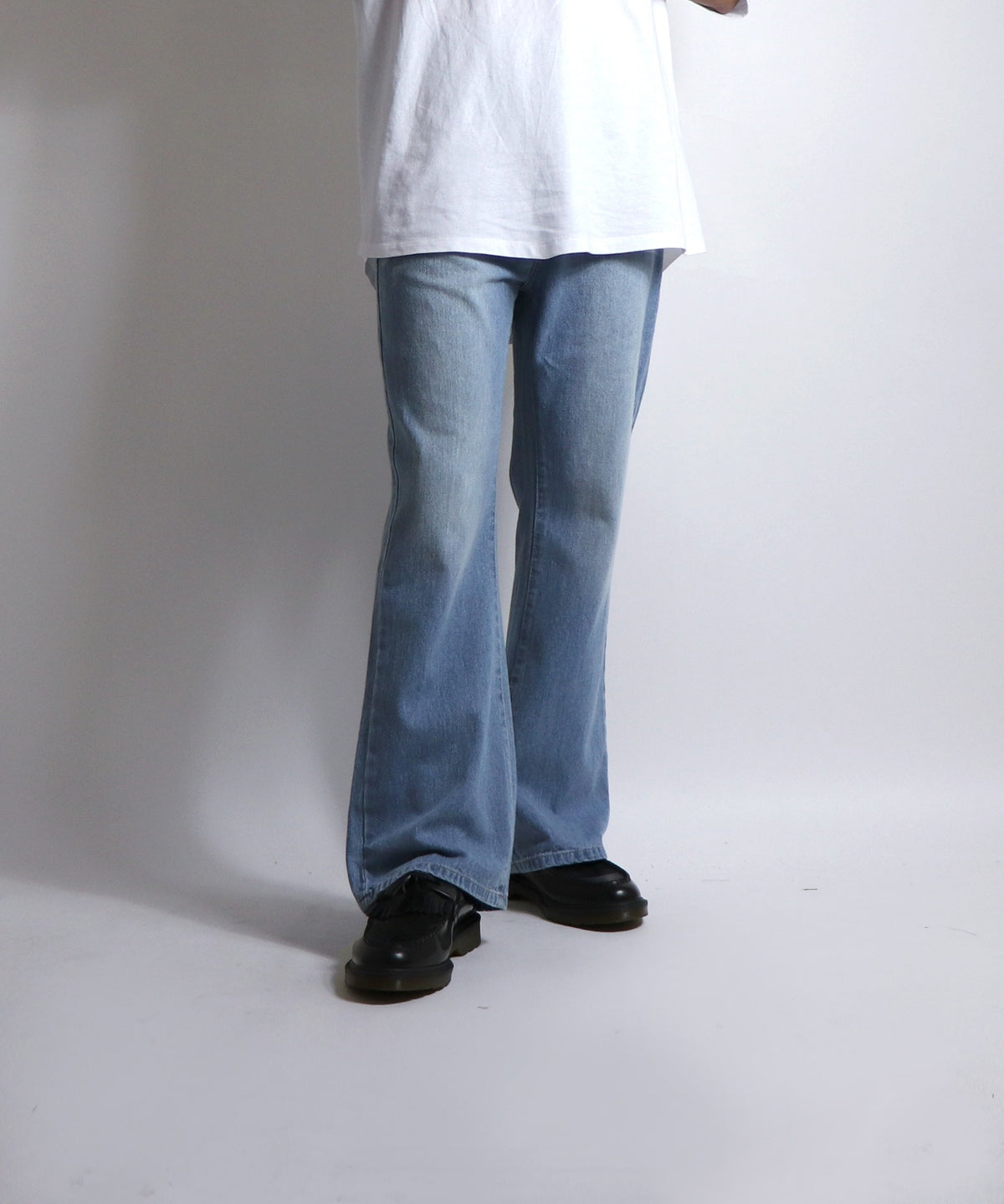 新色追加 ヴィンテージライク レトロ ブーツカット デニムフレアパンツ