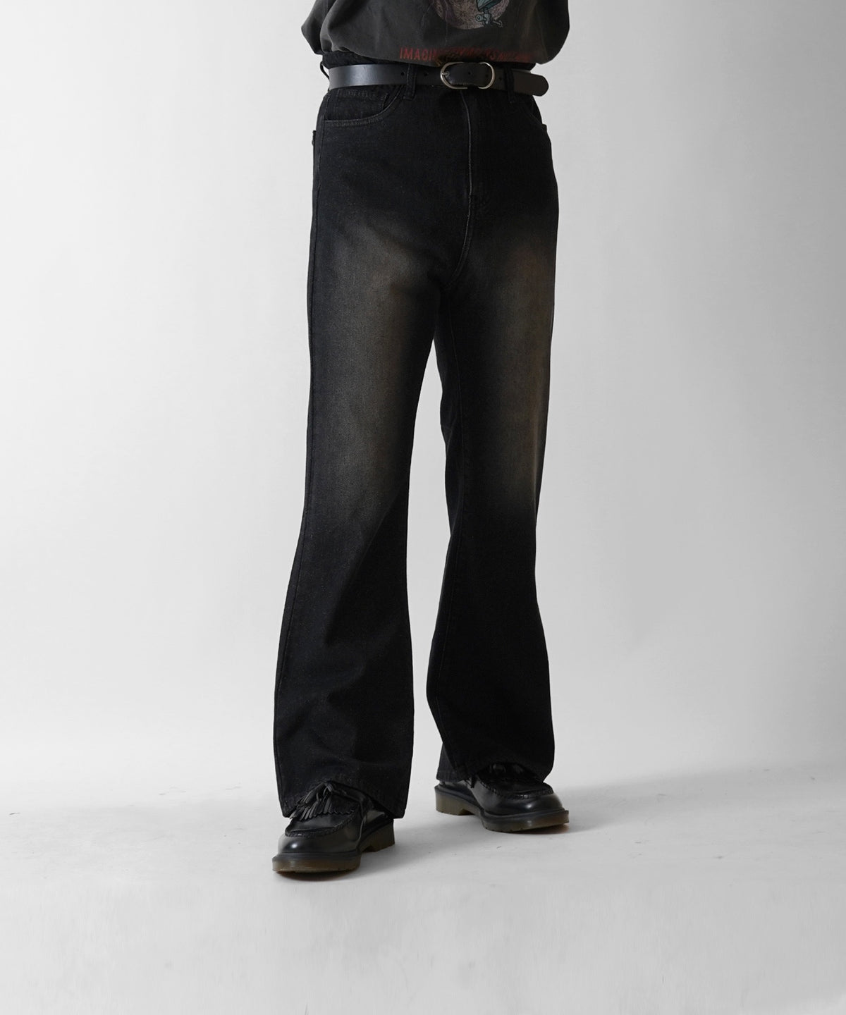 25SS 新色追加 ヴィンテージライク レトロ ブーツカット デニムフレアパンツ