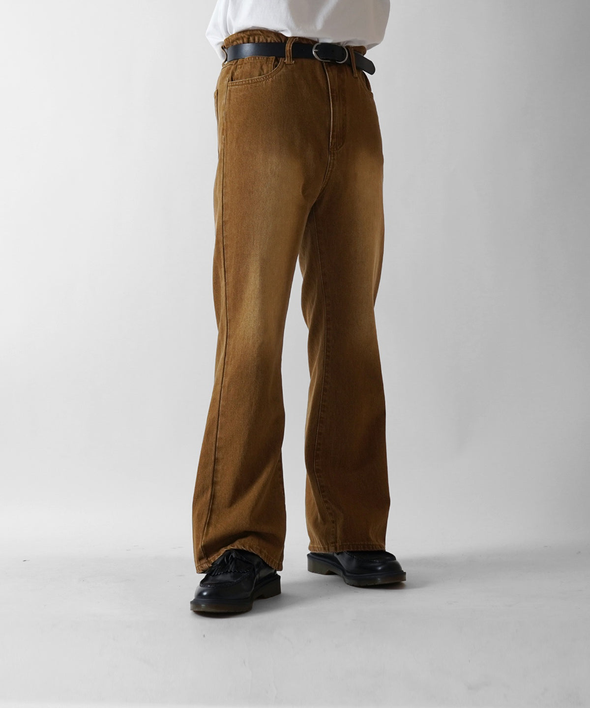 25SS 新色追加 ヴィンテージライク レトロ ブーツカット デニムフレアパンツ