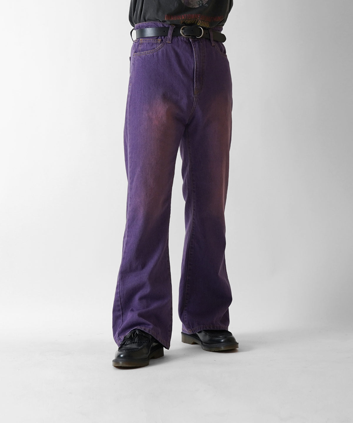25SS 新色追加 ヴィンテージライク レトロ ブーツカット デニムフレアパンツ