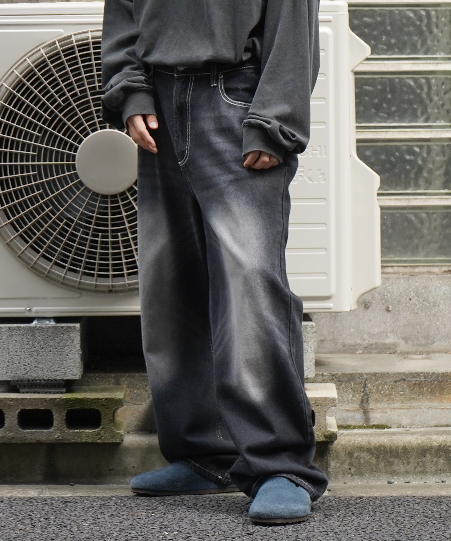 25SS ヴィンテージメイク レトロライク ワイドテーパード デニムパンツ