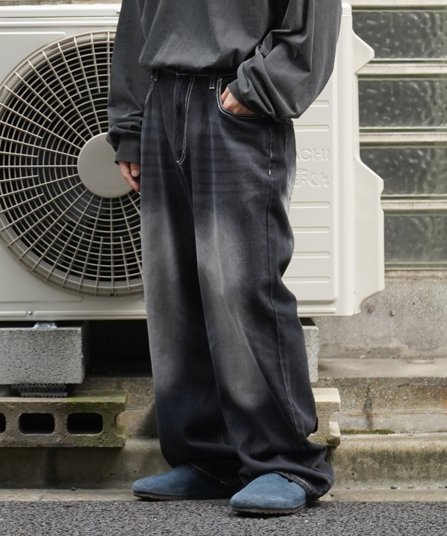 25SS ヴィンテージメイク レトロライク ワイドテーパード デニムパンツ