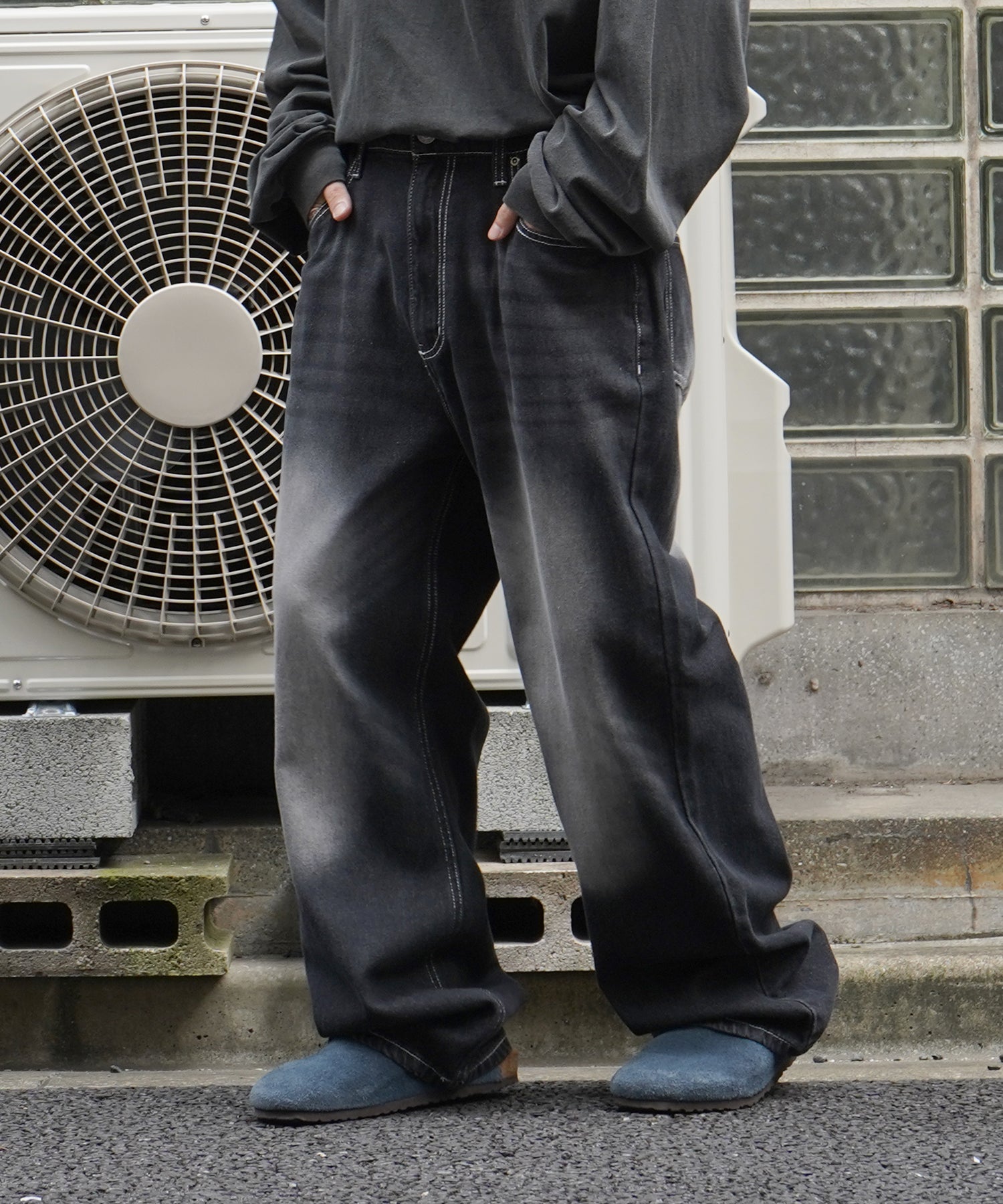 25SS ヴィンテージメイク レトロライク ワイドテーパード デニムパンツ