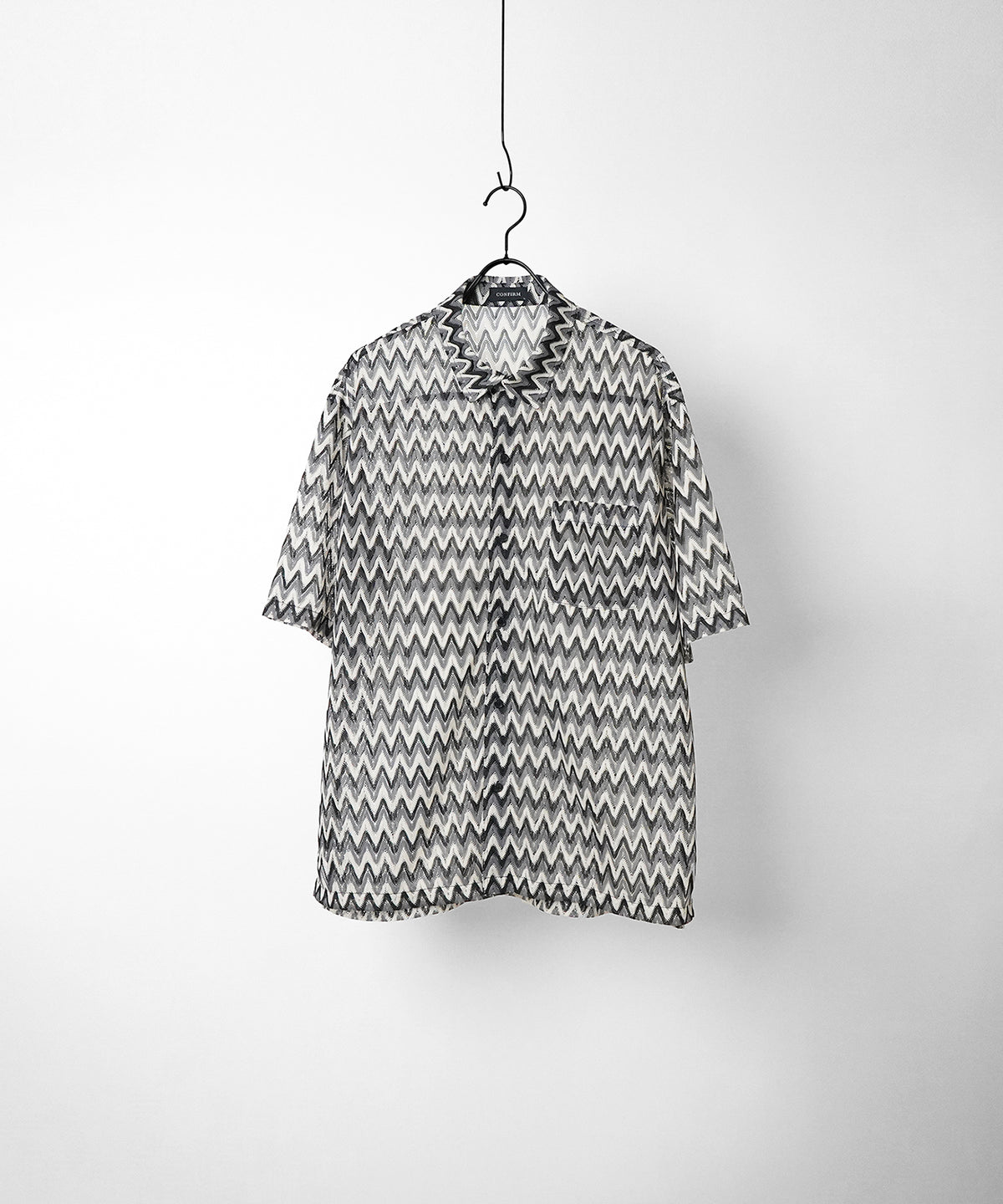 レースシアー半袖ルーズシャツ