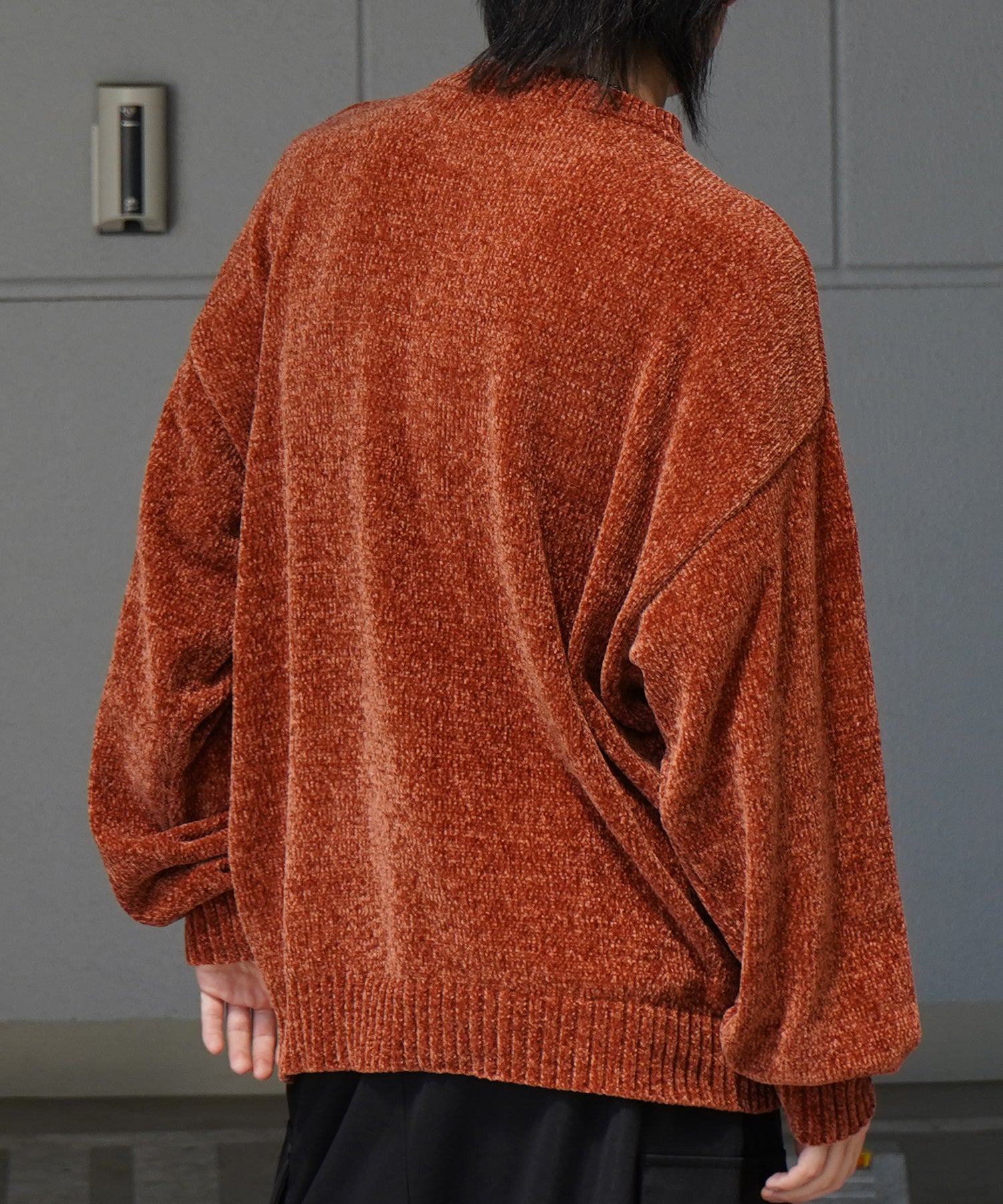 ルーズシルエット クルーネック ナチュラルベーシックプルオーバーニット