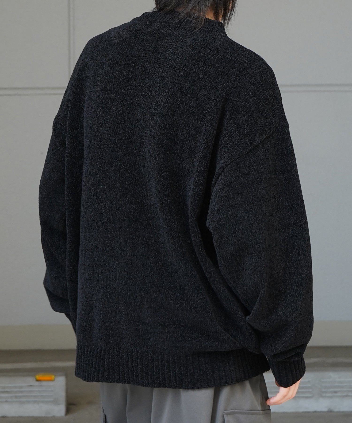 ルーズシルエット クルーネック ナチュラルベーシックプルオーバーニット