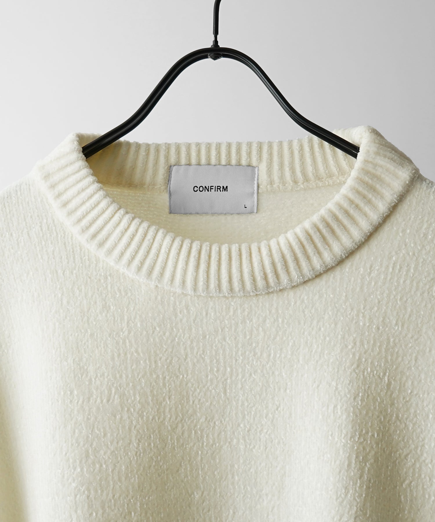 ルーズシルエット クルーネック ナチュラルベーシックプルオーバーニット