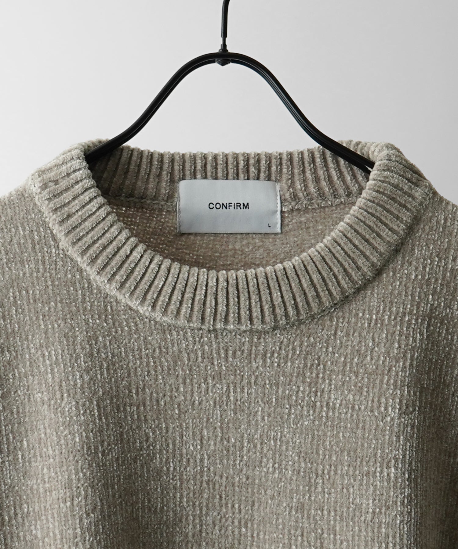 ルーズシルエット クルーネック ナチュラルベーシックプルオーバーニット