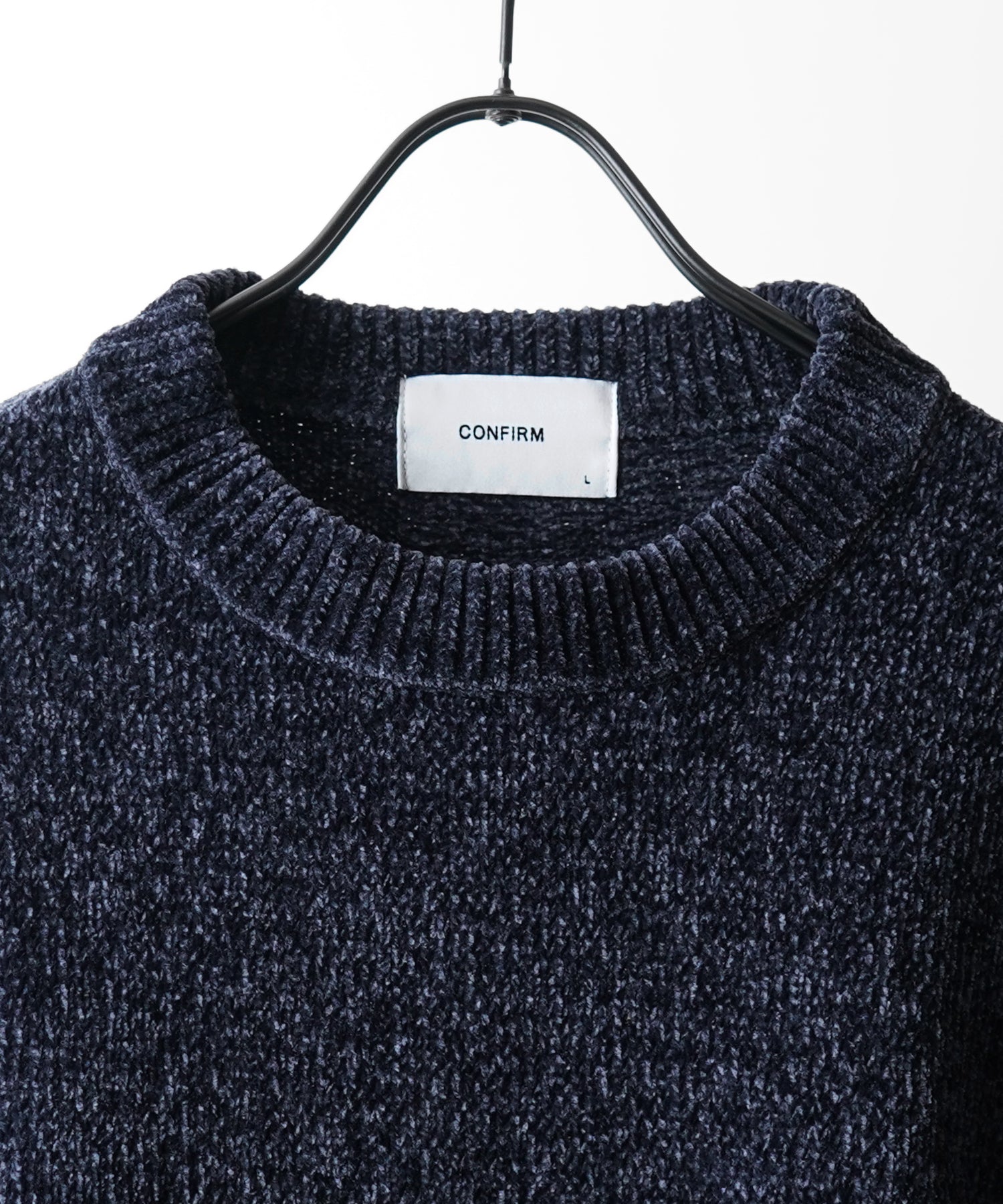 ルーズシルエット クルーネック ナチュラルベーシックプルオーバーニット