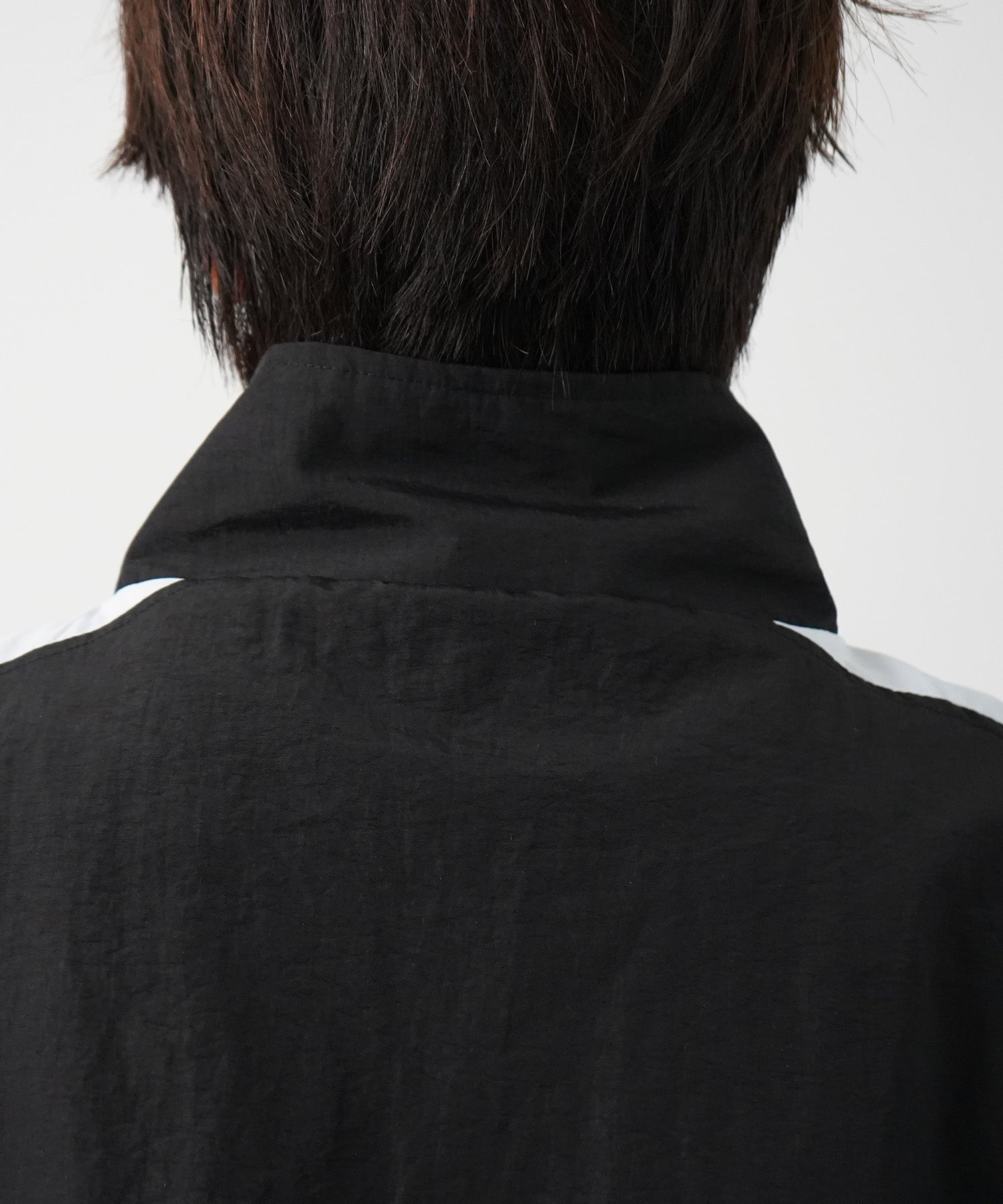 25SS セットアップ対応 ビッグシルエット ドロスト サイドライン 半袖ナイロンハーフジップ