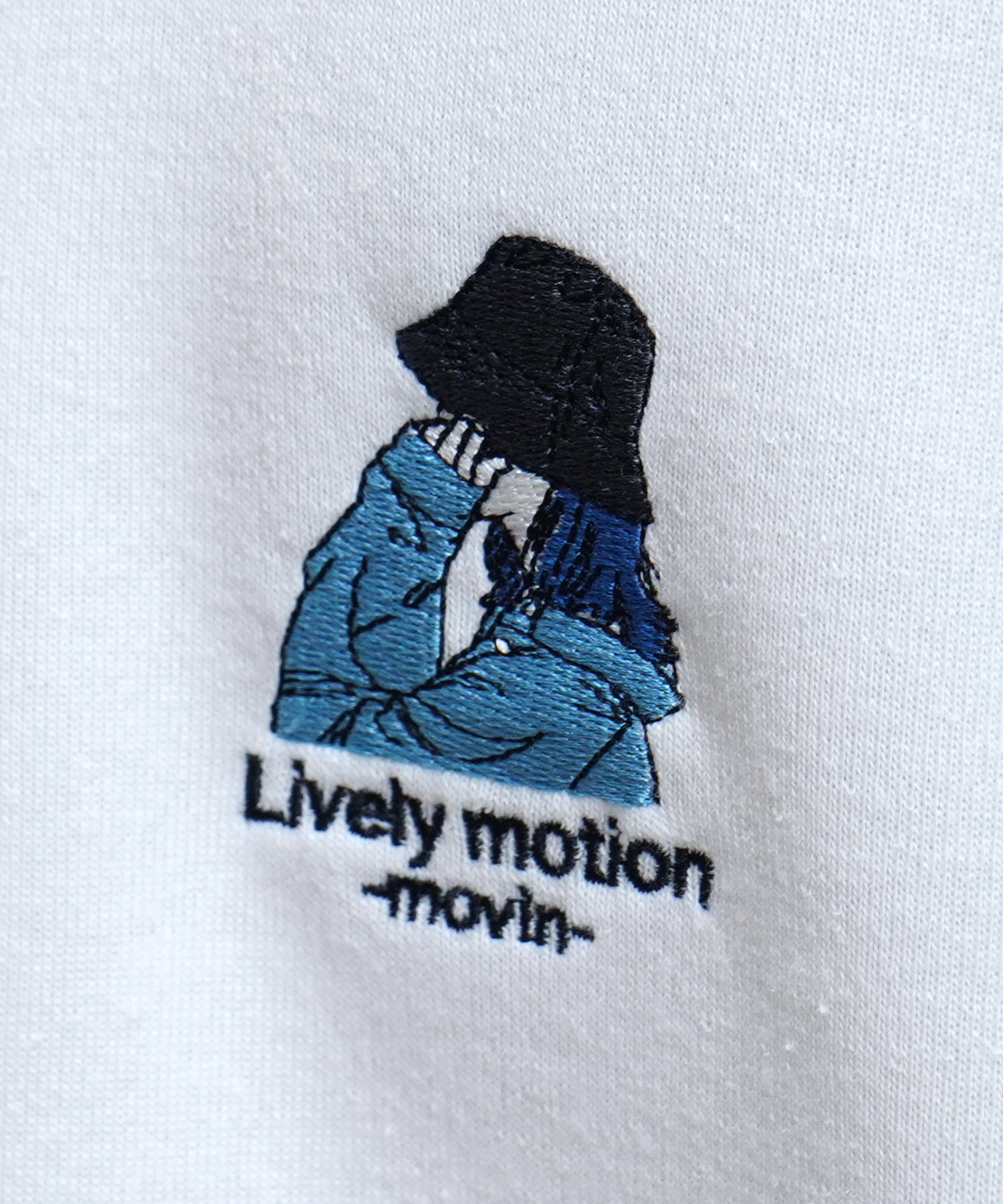 バケットガール イラストワンポイント刺繍 ビッグシルエット 裏起毛プルオーバースウェット