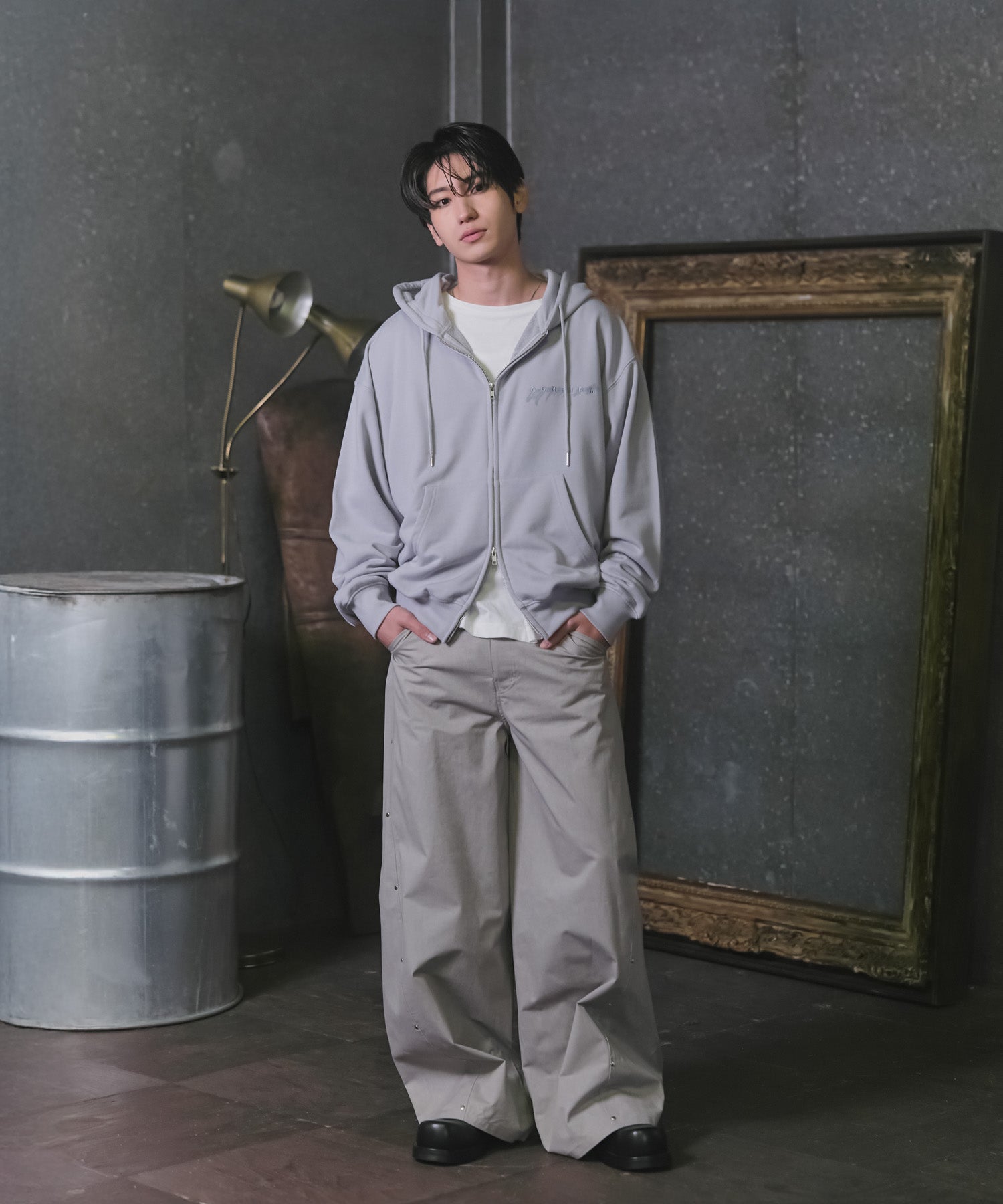 Peach Brushed Studded Pants / ピーチ起毛スタッズパンツ