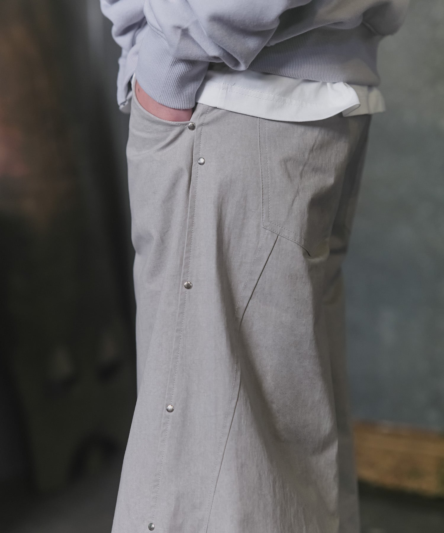 Peach Brushed Studded Pants / ピーチ起毛スタッズパンツ