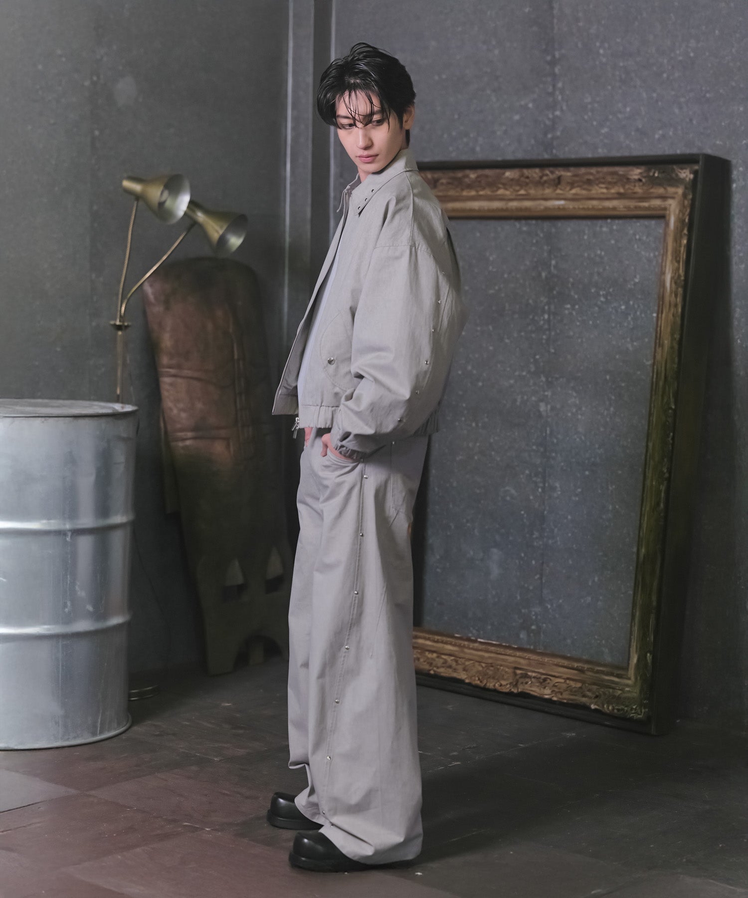 Peach Brushed Studded Pants / ピーチ起毛スタッズパンツ