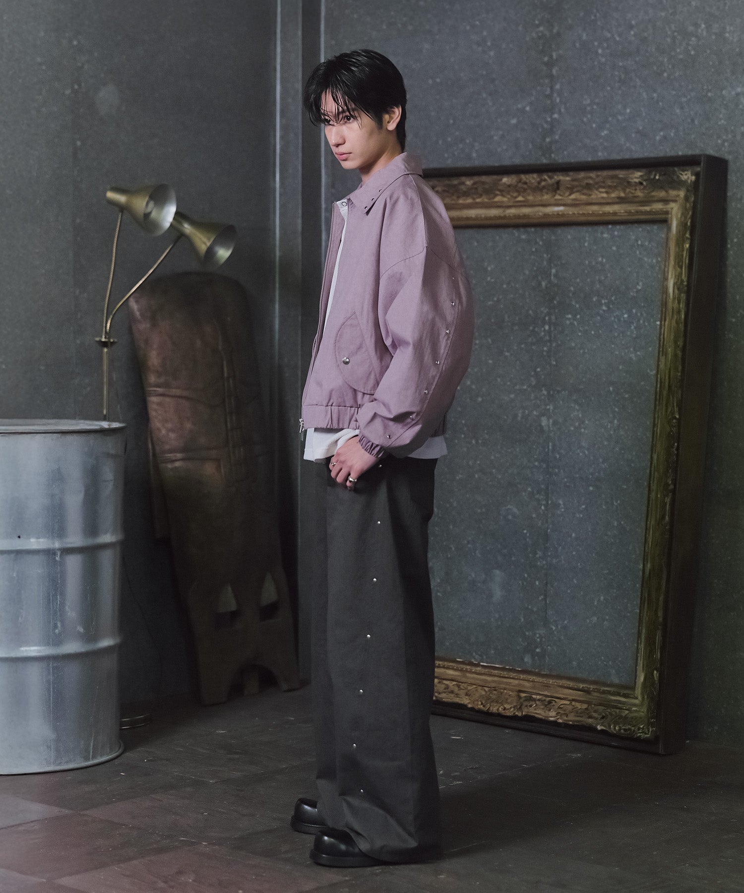 Peach Brushed Studded Pants / ピーチ起毛スタッズパンツ