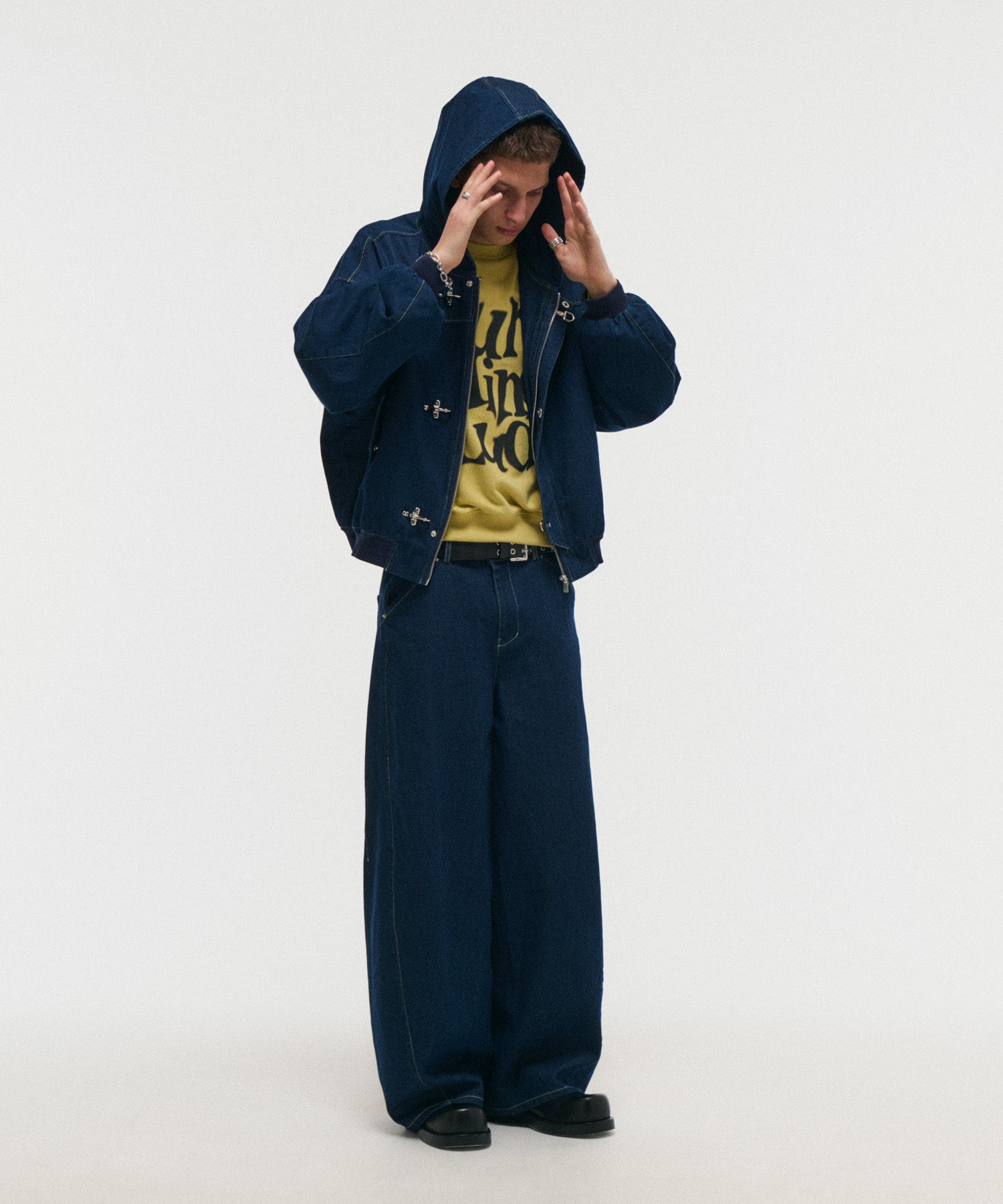 FIREMAN CLASP DENIM HOODIE / ファイヤーマンクラスプデニムフーディー