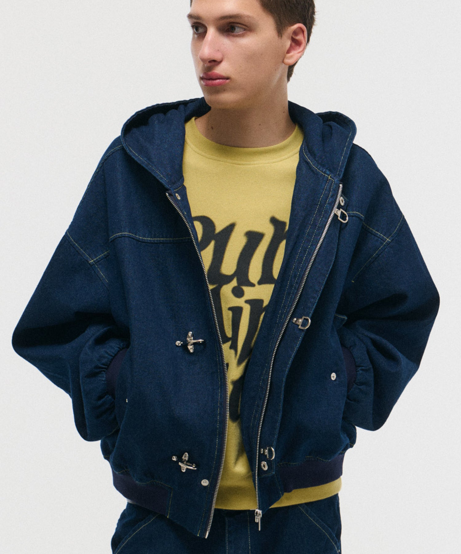 FIREMAN CLASP DENIM HOODIE / ファイヤーマンクラスプデニムフーディー