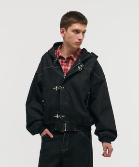 FIREMAN CLASP DENIM HOODIE / ファイヤーマンクラスプデニムフーディー