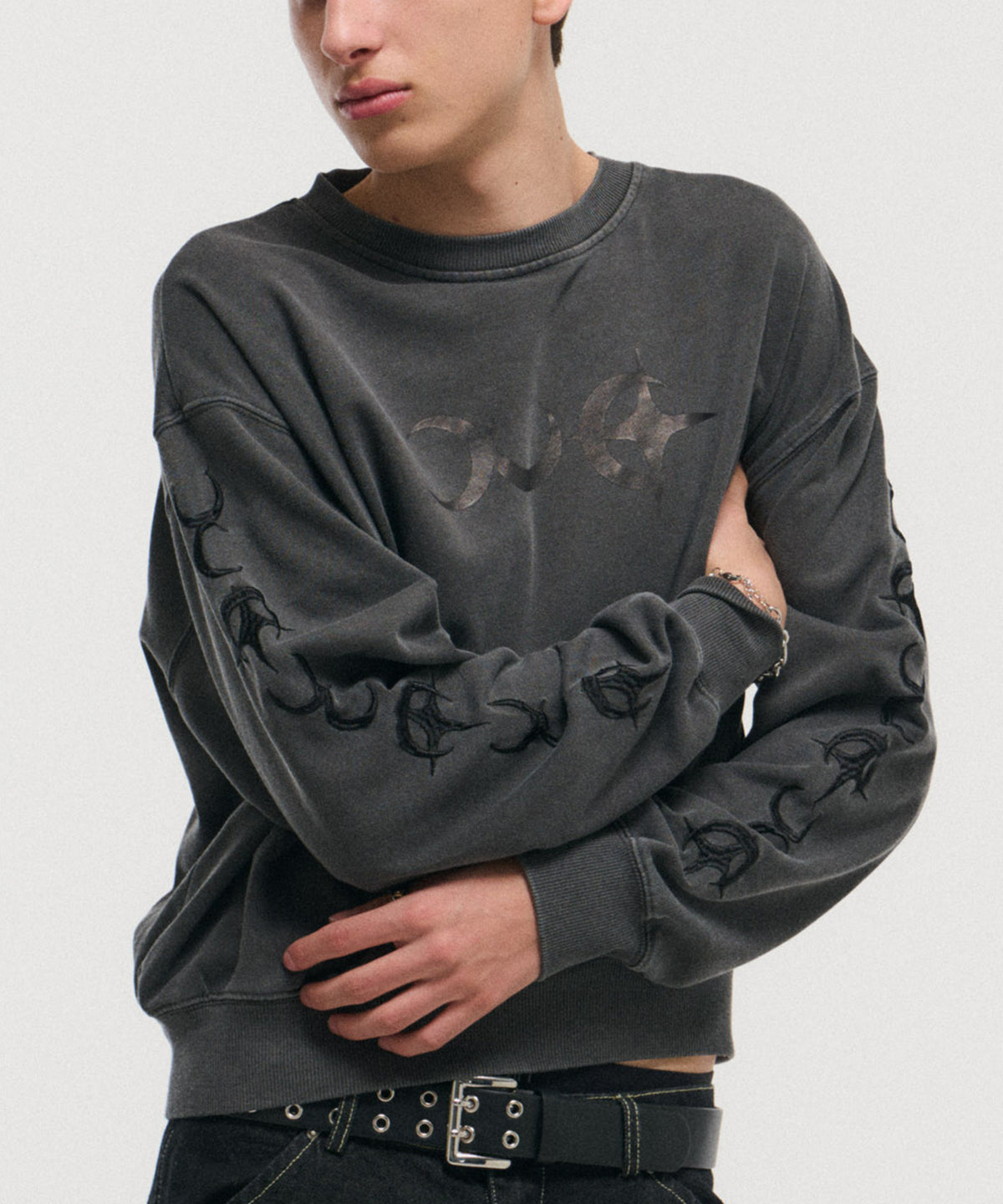 TRIBALMOON PULLOVER CREW SWEATSHIRT / トライバルムーン プルオーバー クルー スウェットシャツ