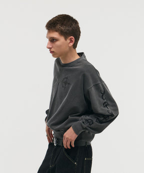 TRIBALMOON PULLOVER CREW SWEATSHIRT / トライバルムーン プルオーバー クルー スウェットシャツ
