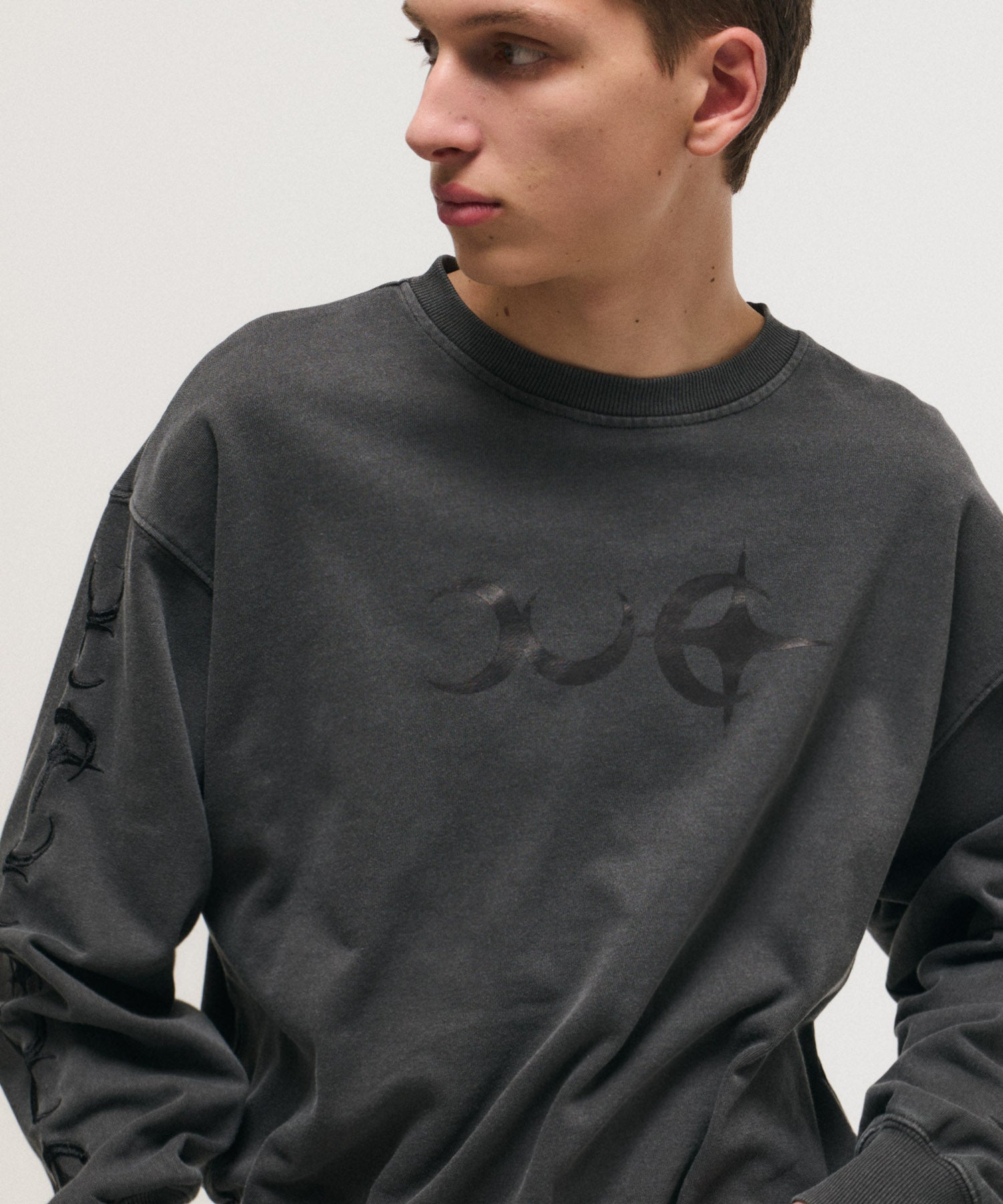 TRIBALMOON PULLOVER CREW SWEATSHIRT / トライバルムーン プルオーバー クルー スウェットシャツ
