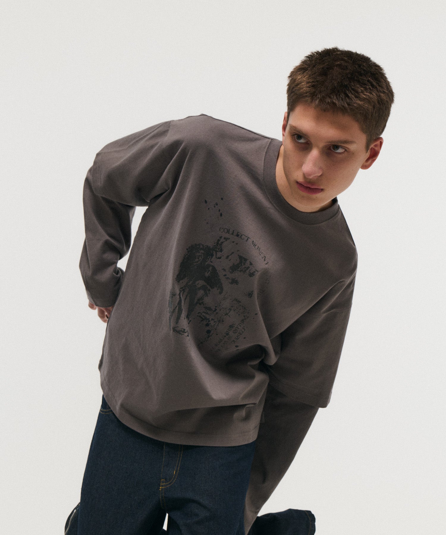 完売品✨24年 エンフォルド レイヤードロングスリーブシャツ 異素材 洗える 配色レイヤードロングスリーブTシャツ【洗える
