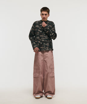 HENLEY CAMO WAFFLE LONG-SLEEVE TEE / カモ総柄ヘンリーネックサーマルロンT