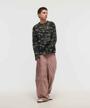HENLEY CAMO WAFFLE LONG-SLEEVE TEE / カモ総柄ヘンリーネックサーマルロンT