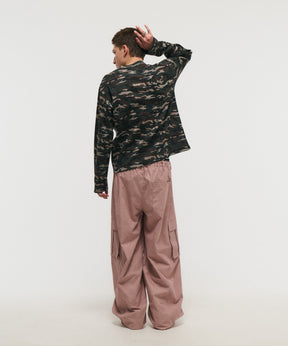 HENLEY CAMO WAFFLE LONG-SLEEVE TEE / カモ総柄ヘンリーネックサーマルロンT