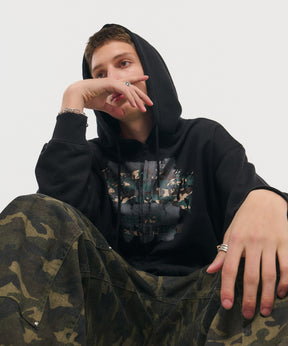 CRASH LOGO GRAPHIC PULLOVER SWEATSHIRT / クラッシュロゴグラフィックプルオーバースウェットシャツ