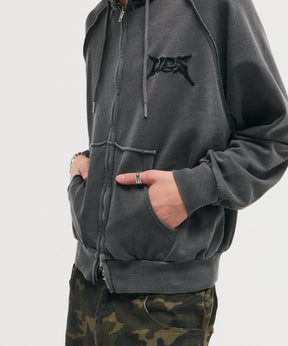 "ILL'S" LOGO Embroidery FULL ZIP HOODIE / "ILL'S" LOGO刺繍フルジップフーディー