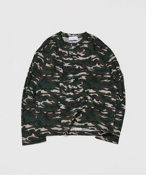 HENLEY CAMO WAFFLE LONG-SLEEVE TEE / カモ総柄ヘンリーネックサーマルロンT