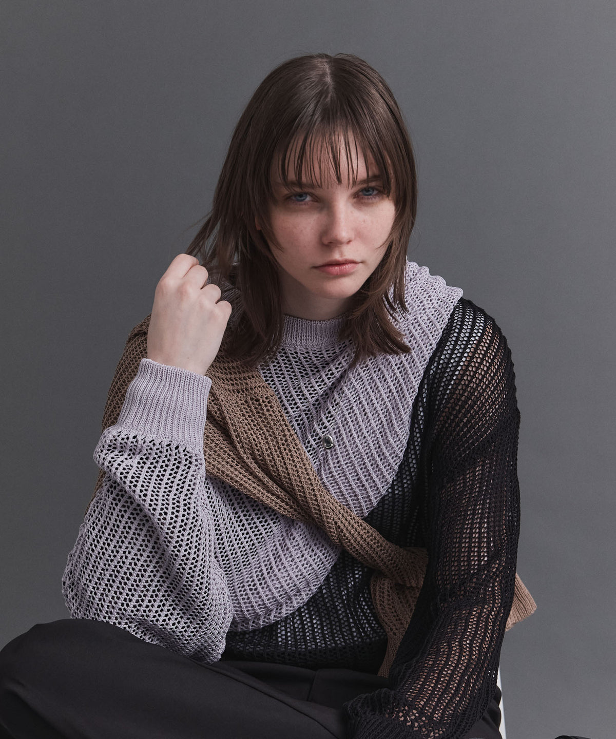 Basic Sheer Knit Pullover / ベーシック シアーニットプルオーバー